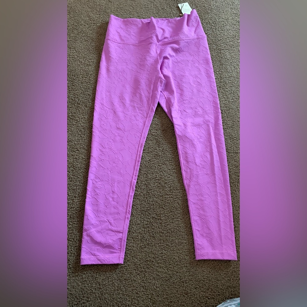 NWT women’s large  Calia leggings floral jacquard